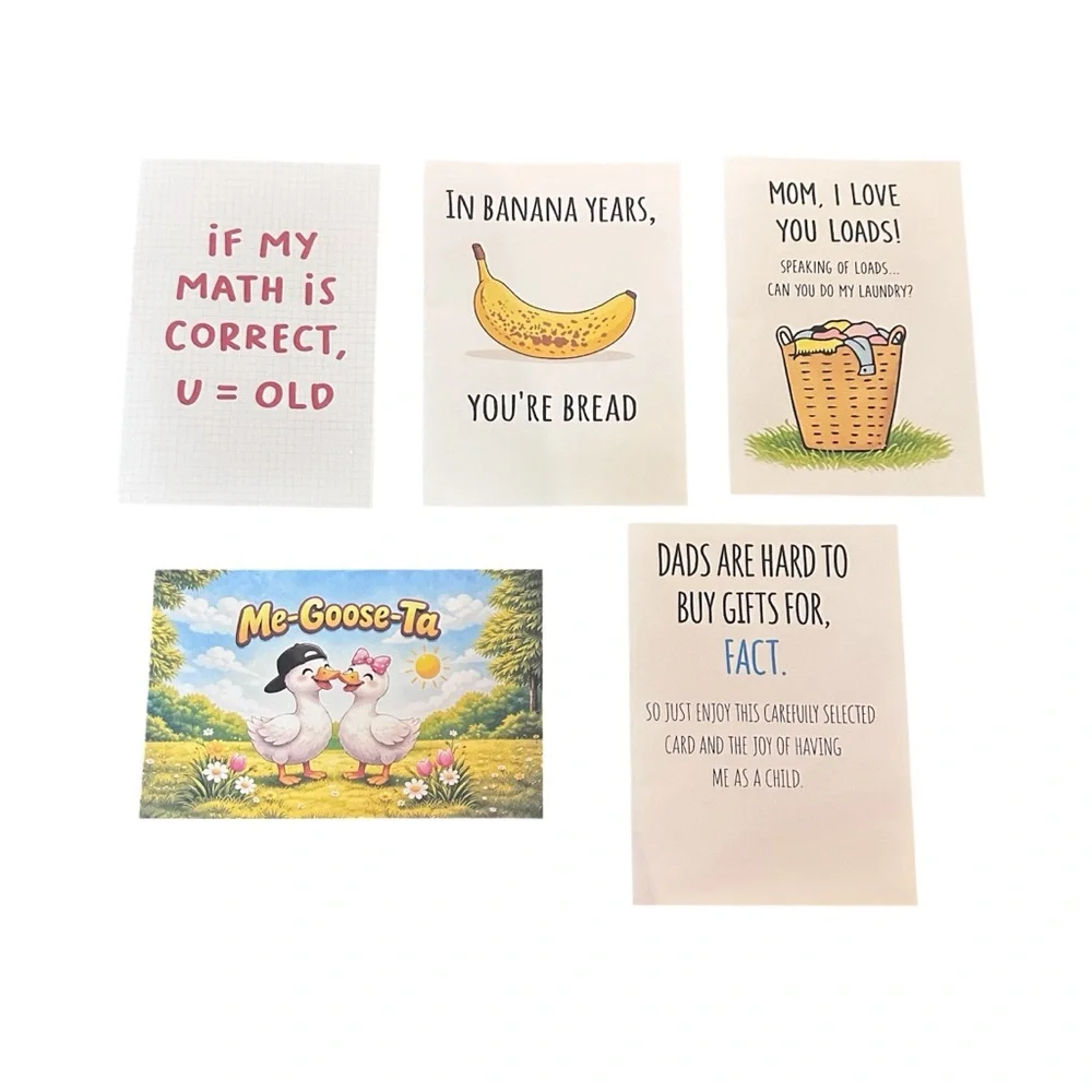 Handmade Greeting Cards Set Of 5 NEW